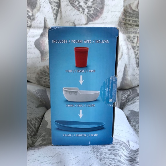 NEW Sealed Box FRED Tugbowl Tugboat Dinner Set Cup Plate Dish Bowl Ship Fun Food - Picture 11 of 13